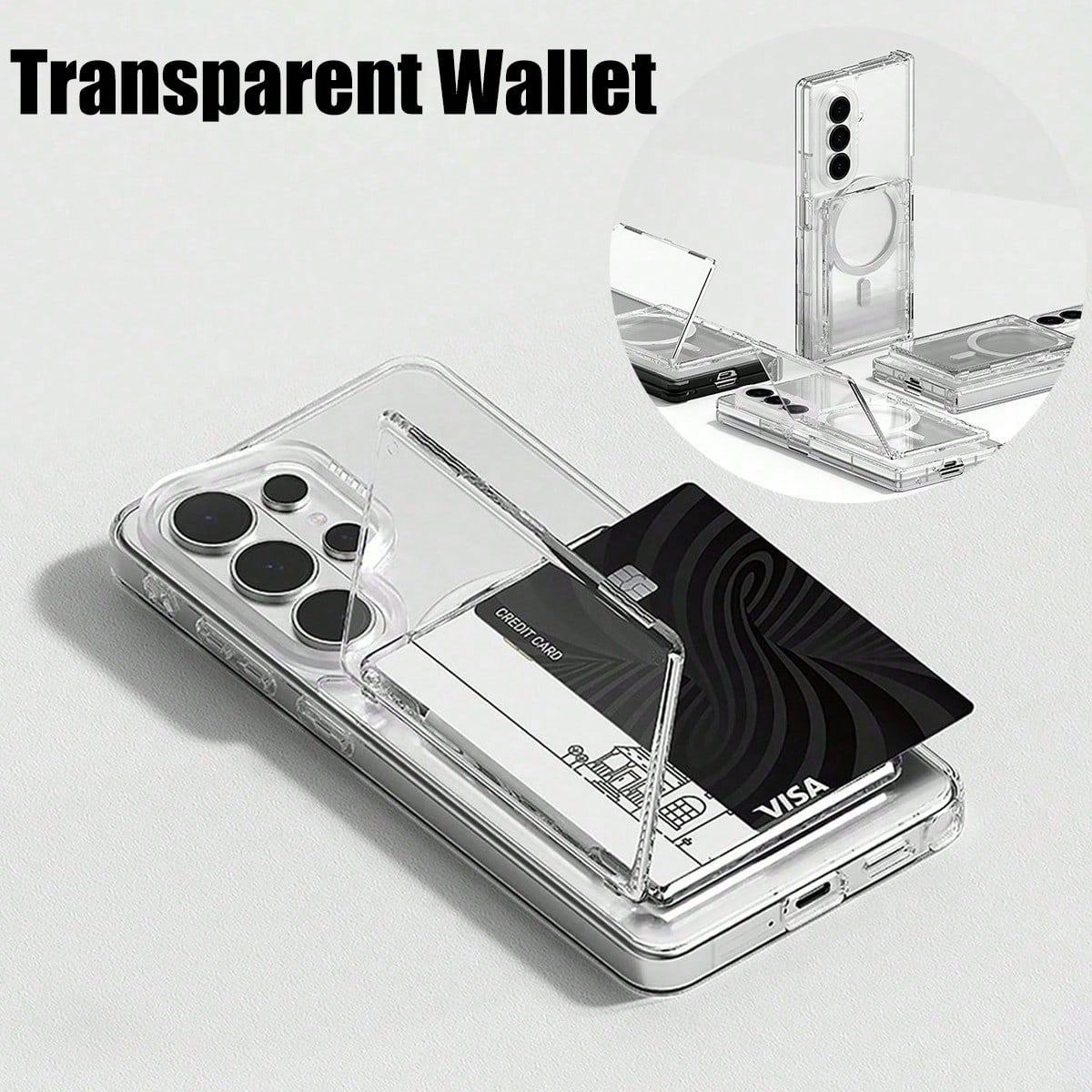 1Pc Magsafe Transparent Wallet - Document Holder Stand review and price