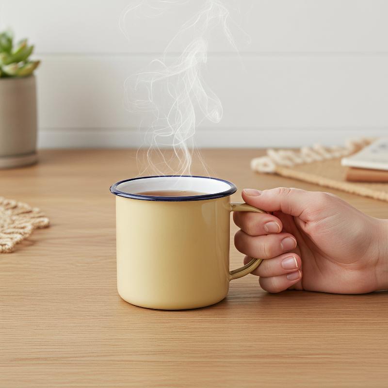 Durable Enamel Drinking Mugs C - Home Office Logo review and price