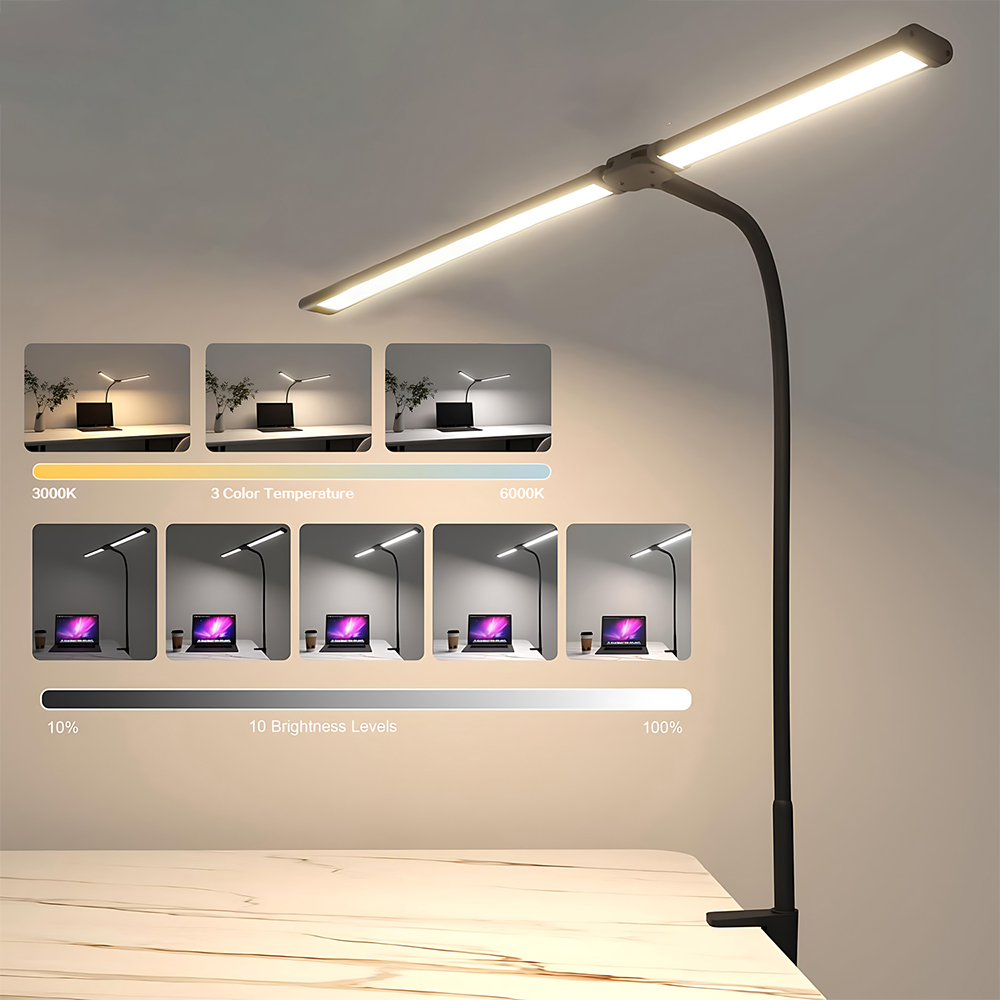 Double Head LED Desk Lamp with - Home Office Work Table review and price